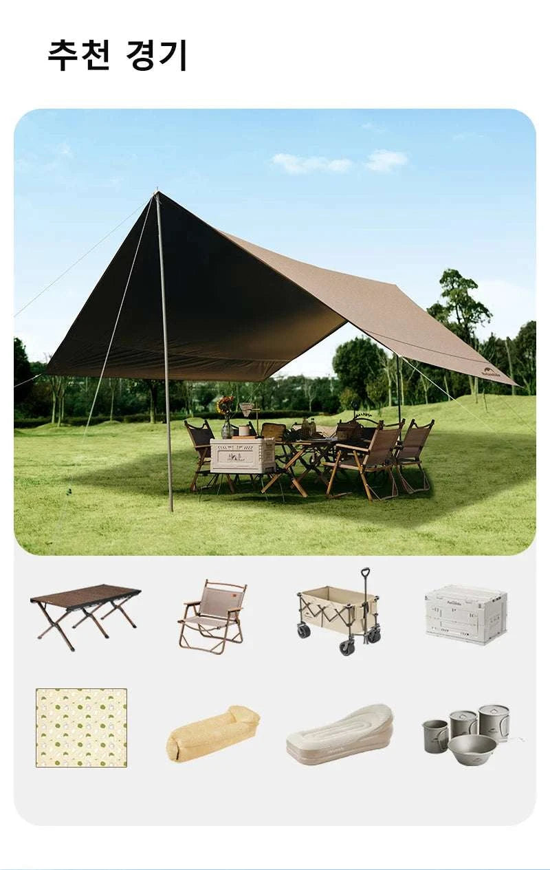Large 17㎡ Camping Sun Shelter for 10–12 People Outdoor Awning-M / Poland