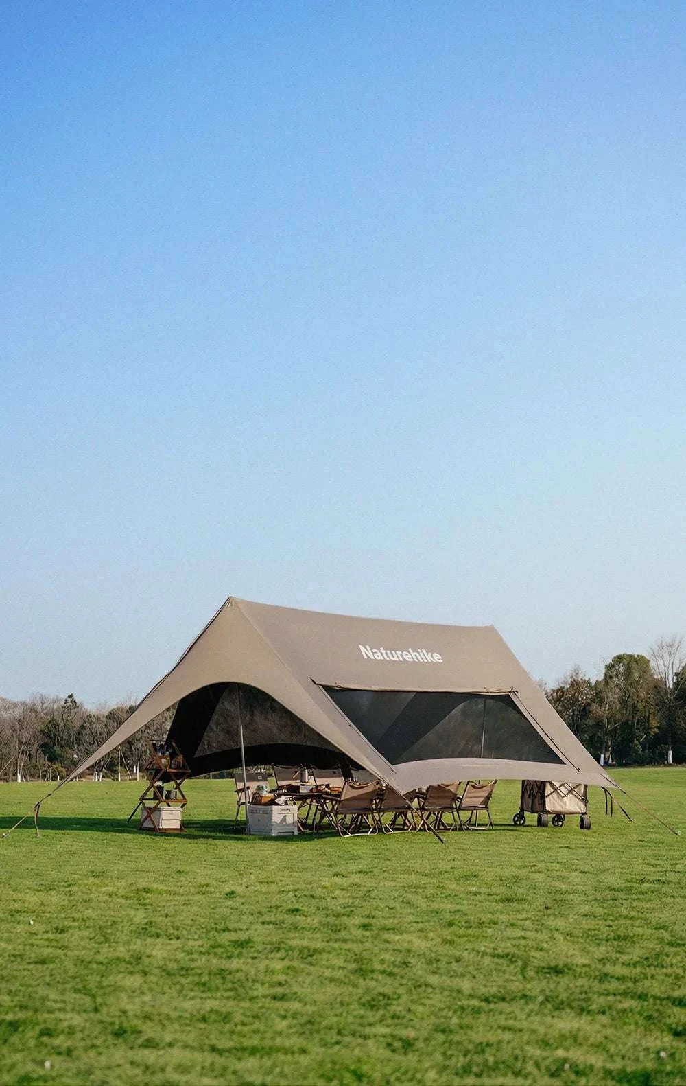 Large Camping Sun Shelter Awning 12–18 Person Waterproof Canopy-M