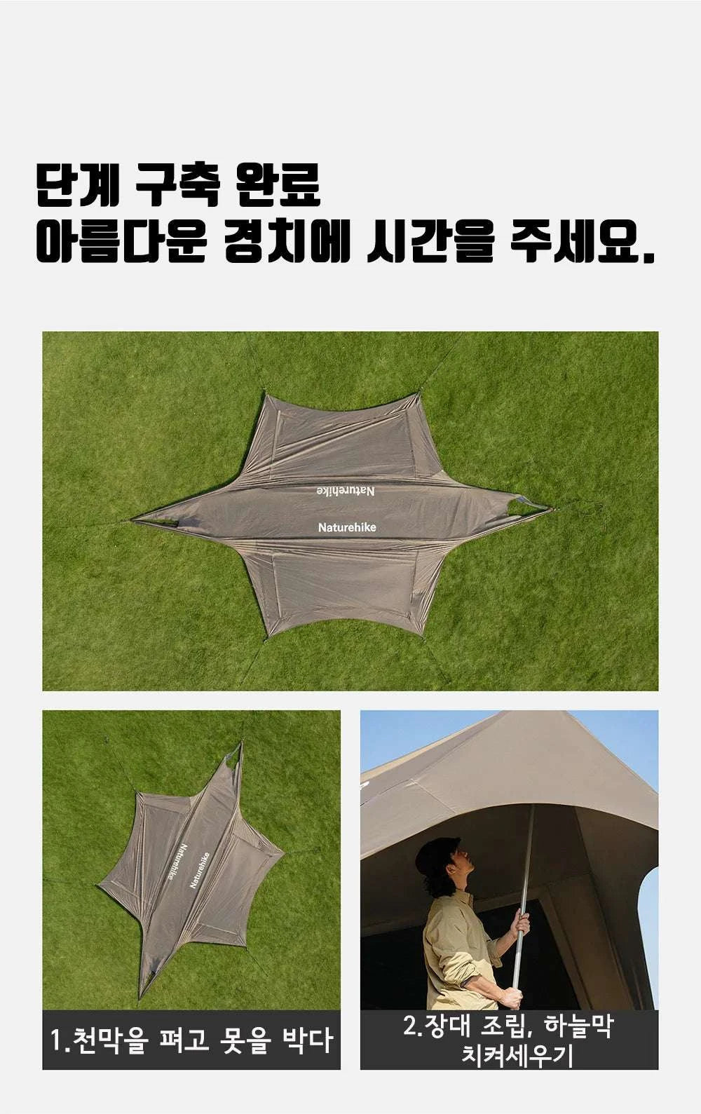 Large Camping Sun Shelter Awning 12–18 Person Waterproof Canopy-M