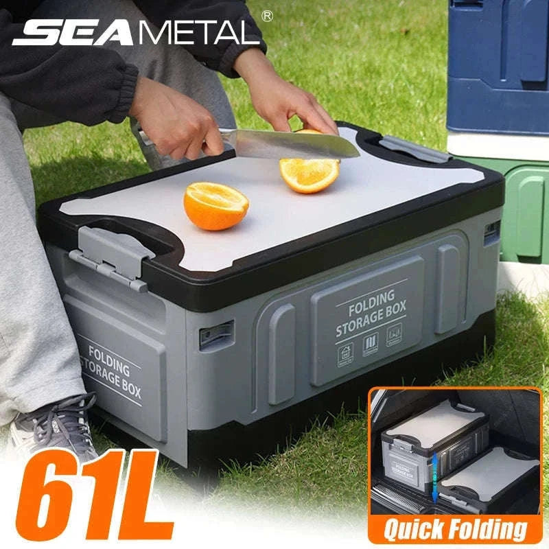 Large-Capacity Foldable Trunk Storage Box 61L-No waterproof bag