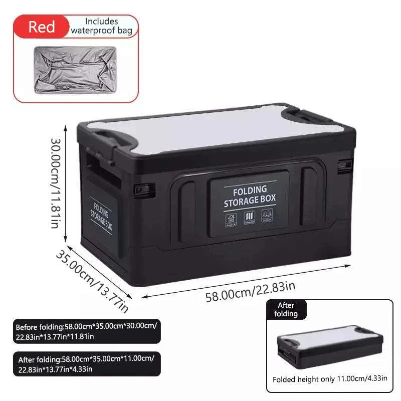 Large-Capacity Foldable Trunk Storage Box 61L-No waterproof bag