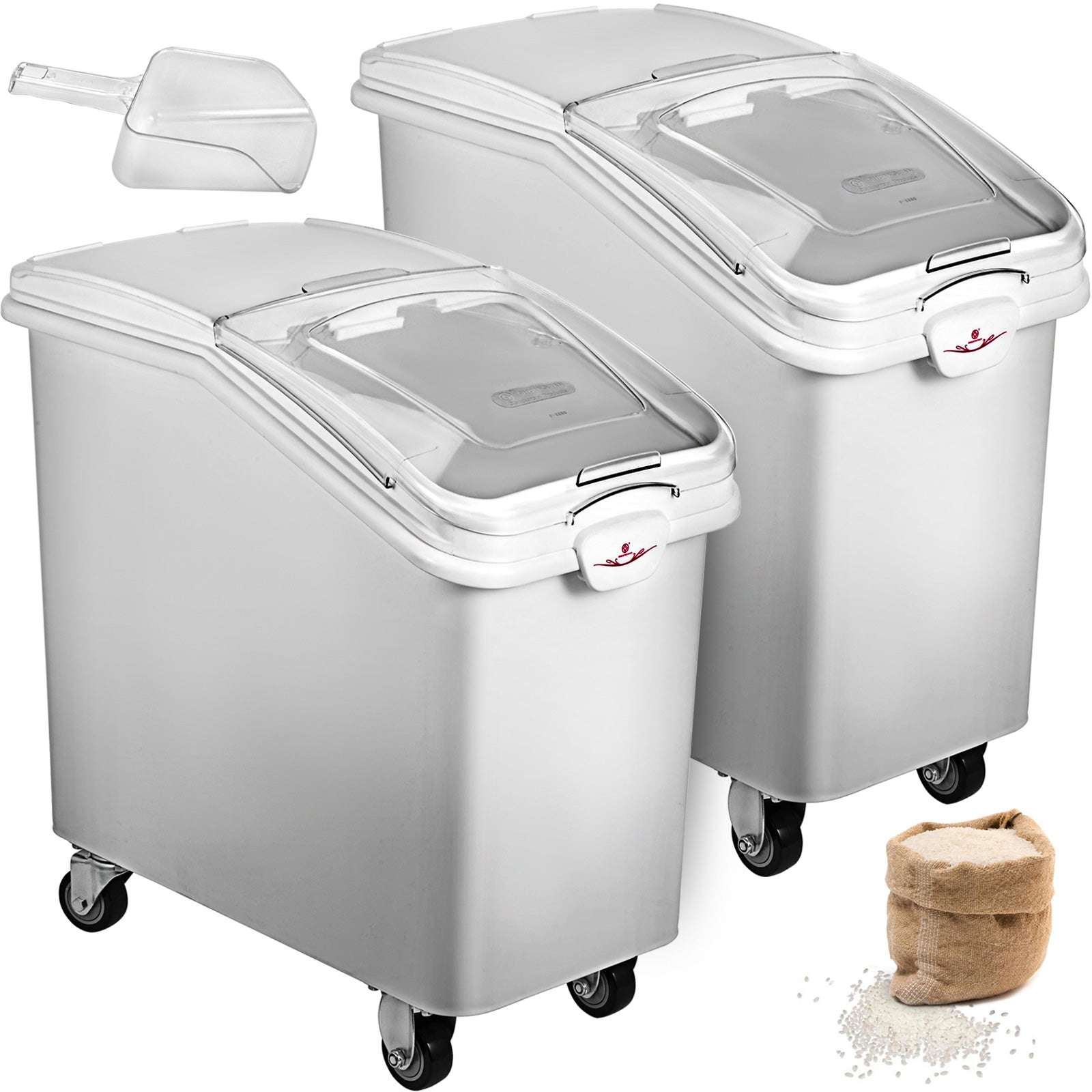 Large Capacity Ingredient Storage Bin with Wheels & Scoop-3 pack / spain
