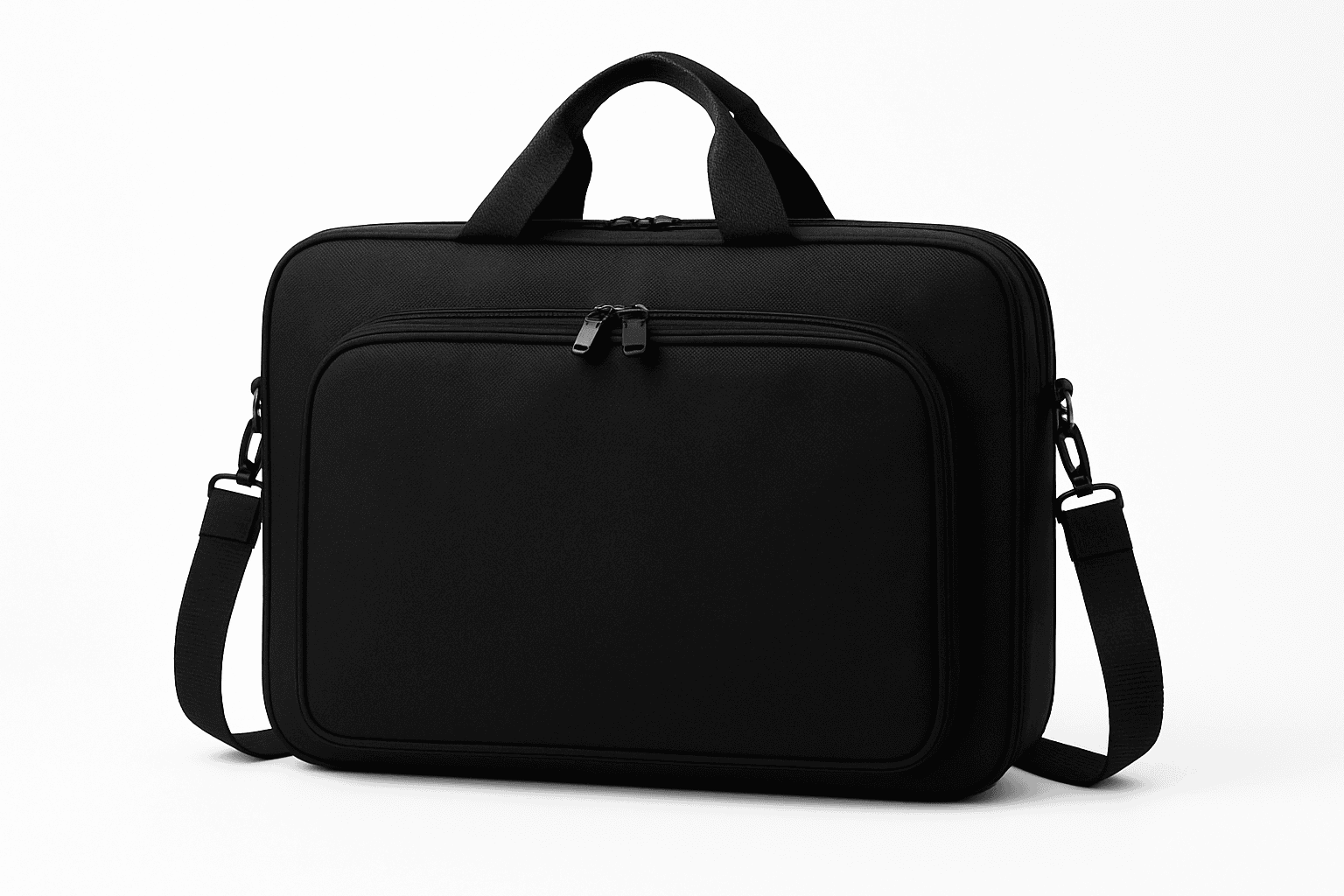 Large Capacity Laptop Briefcase 15.6"–17" Nylon Work Bag-black / 15.6inch