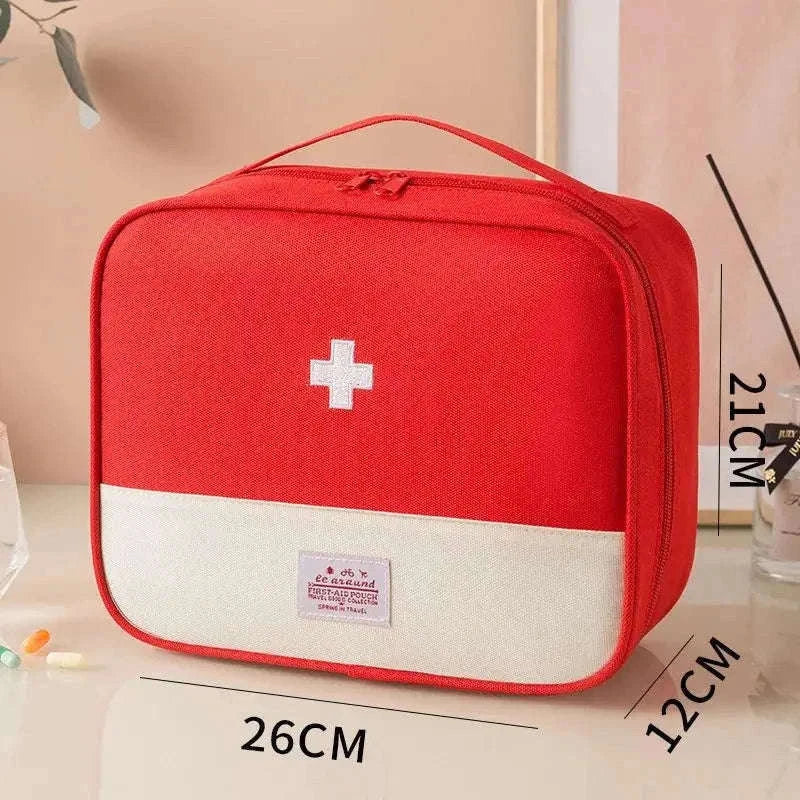 Large Capacity Medicine Bag – Portable Medical Storage Organizer-One size / Blue