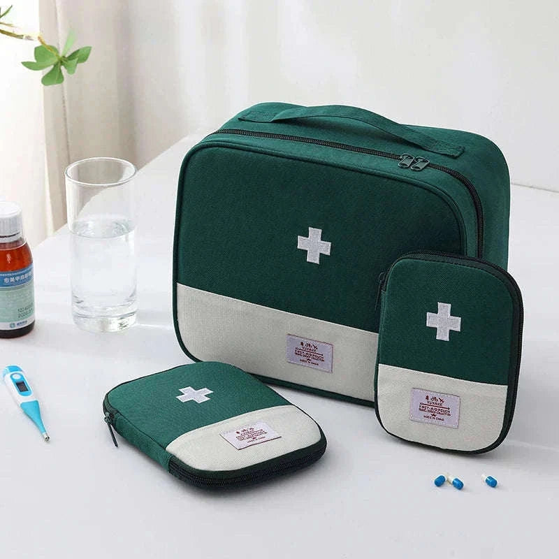 Large Capacity Medicine Bag – Portable Medical Storage Organizer-One size / Blue