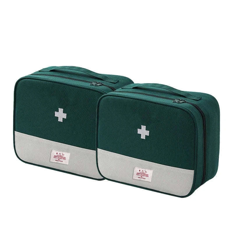 Large Capacity Medicine Bag – Portable Medical Storage Organizer-One size / Blue