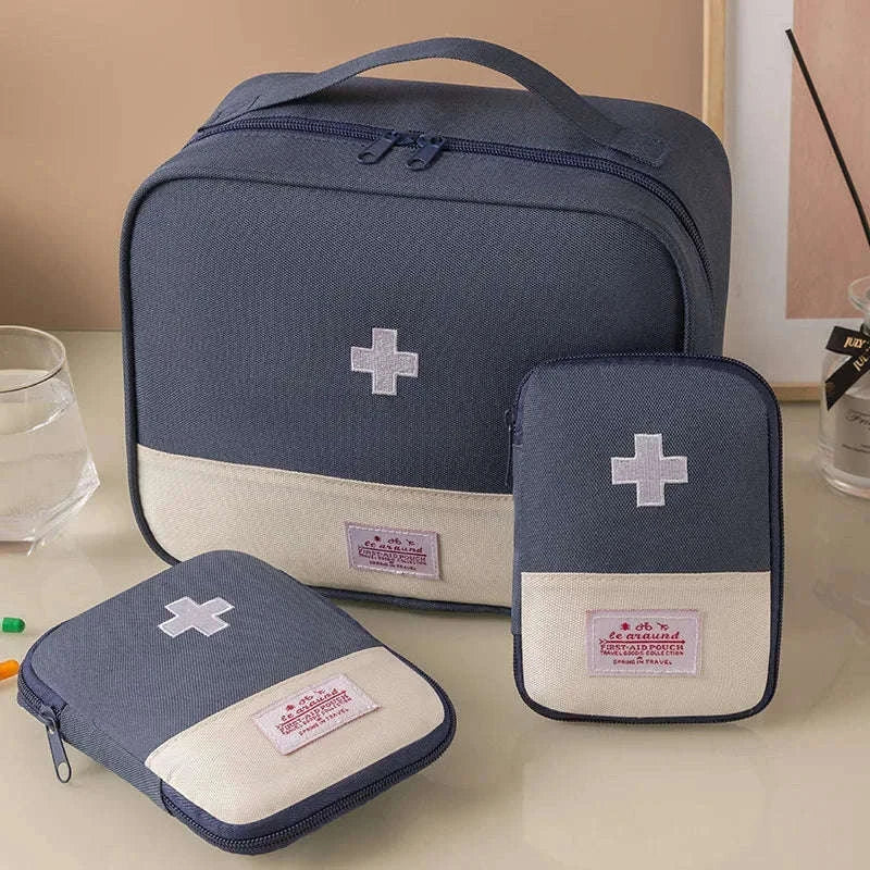 Large Capacity Medicine Bag – Portable Medical Storage Organizer-One size / Blue