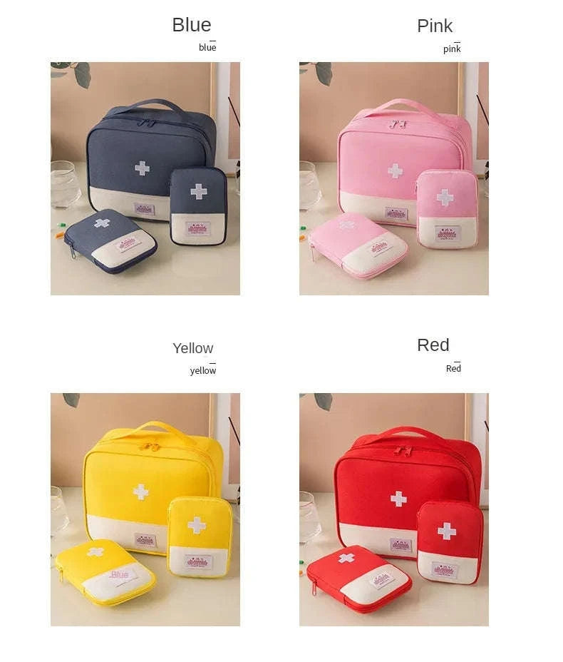 Large Capacity Medicine Bag – Portable Medical Storage Organizer-One size / Blue