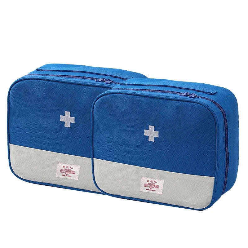 Large Capacity Medicine Bag – Portable Medical Storage Organizer-One size / Blue