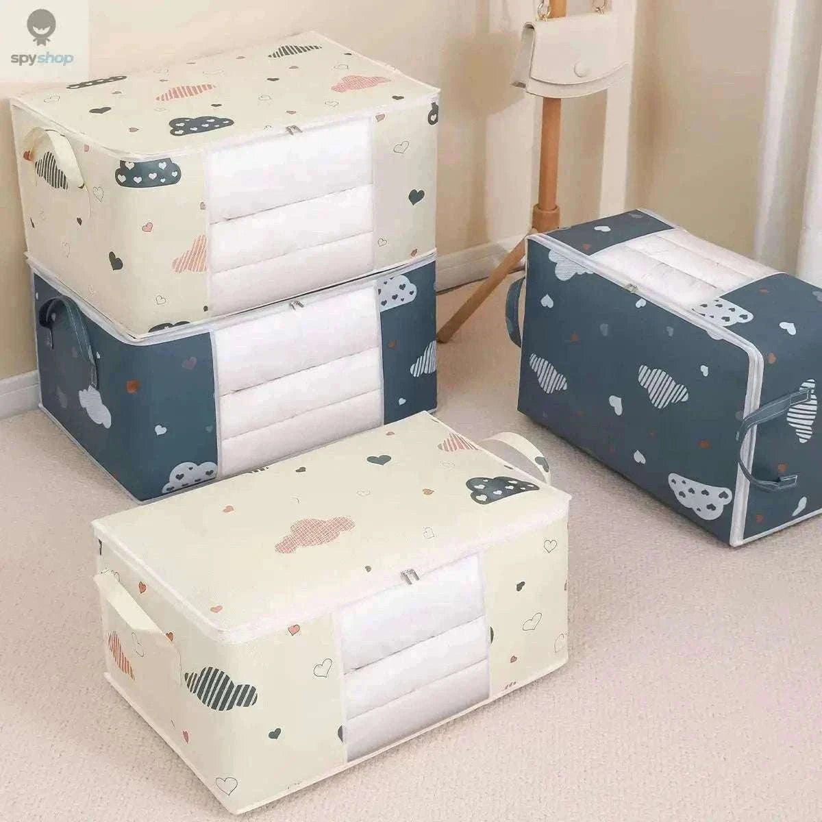 Large Capacity Storage Bag Organizer for Tidy Home Storage-Large Beige