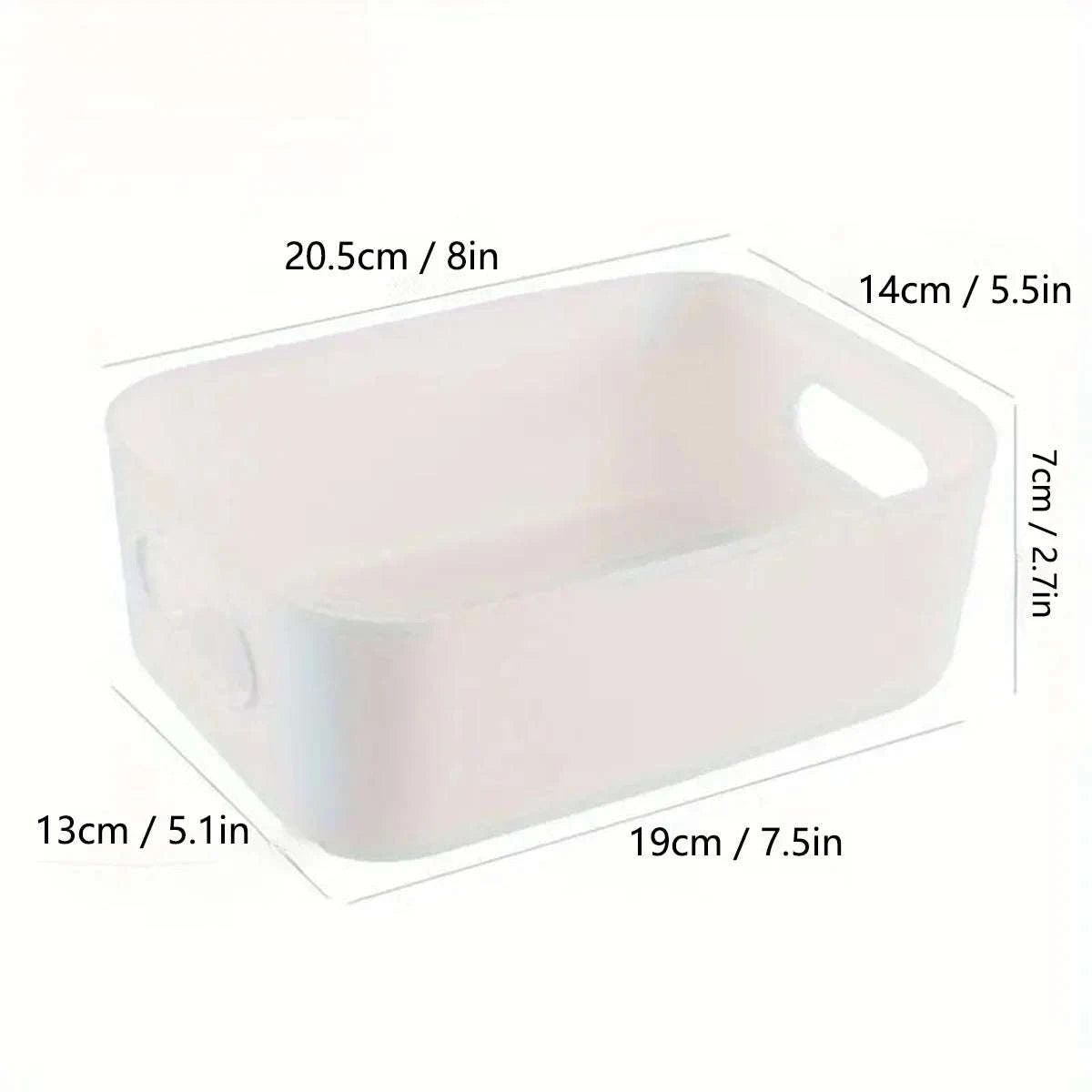Large Capacity Storage Box with Cover-White