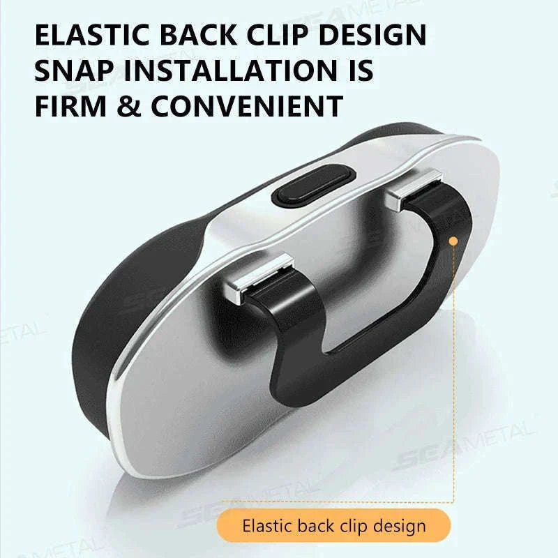 Large Car Glasses Holder Clip on Sun Visor Anti Scratch Flocking Layer-Brown