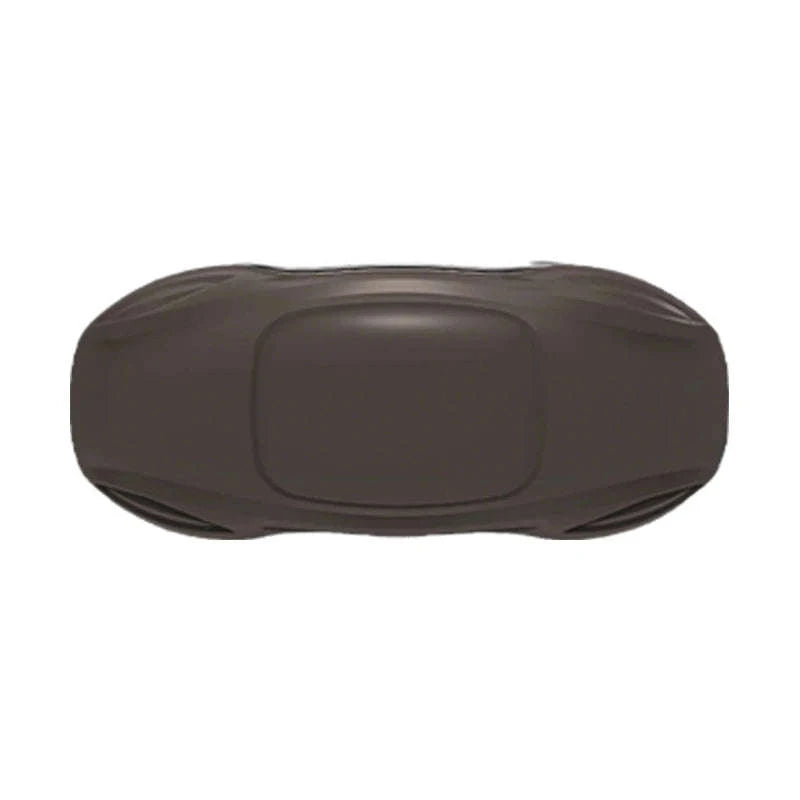 Large Car Glasses Holder Clip on Sun Visor Anti Scratch Flocking Layer-Brown