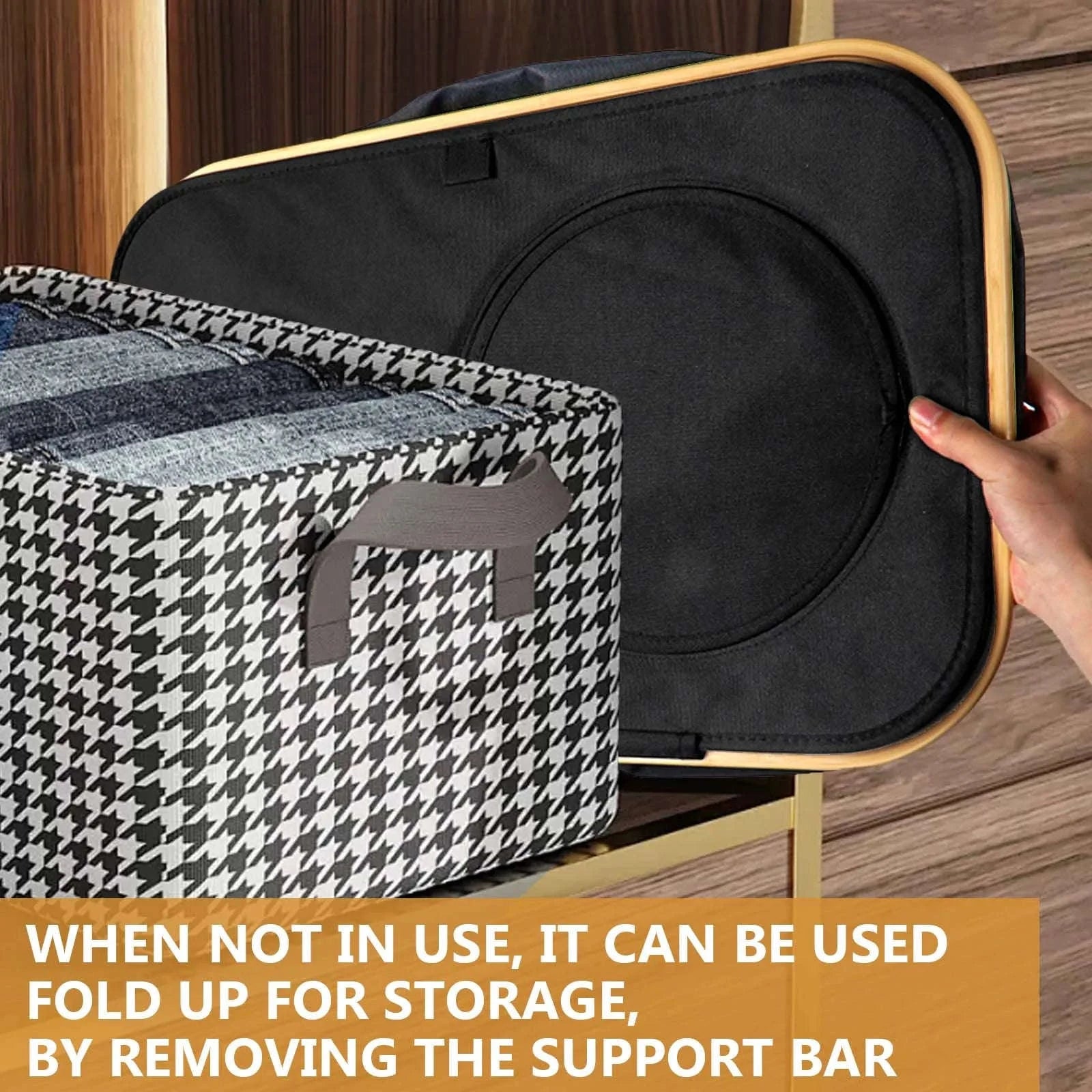 Large Foldable Recycling Bin with Lid 100L 145L Storage Organizer-145L / france