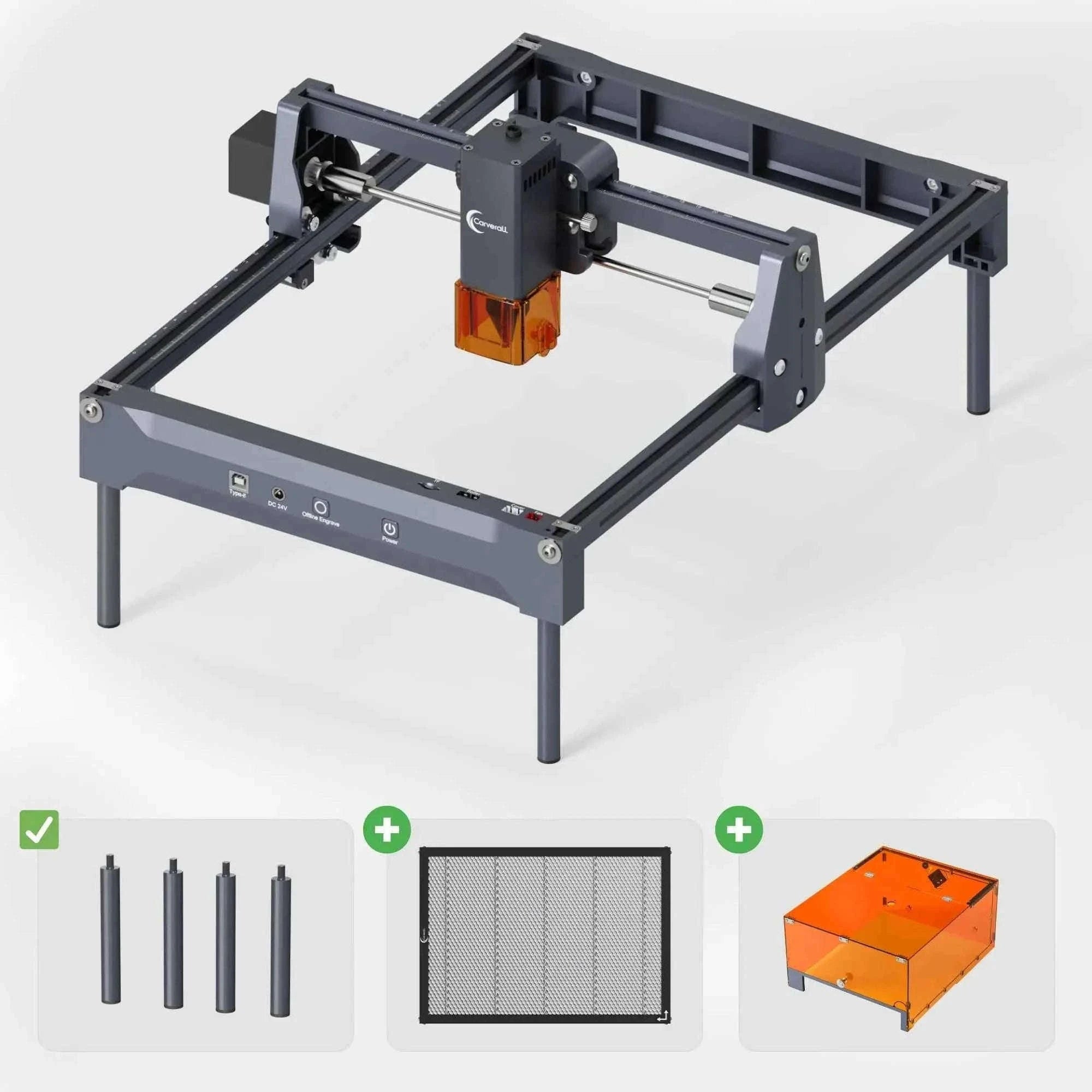 Laser Engraving Machine 5W 10W Free App Control Diode Engraver Cutter-10W Cover and Table / spain