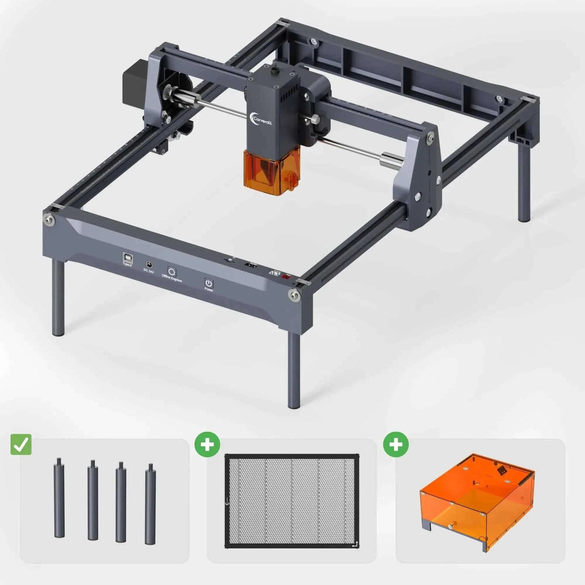 Laser Engraving Machine 5W 10W Free App Control Diode Engraver Cutter-10W Cover and Table / spain