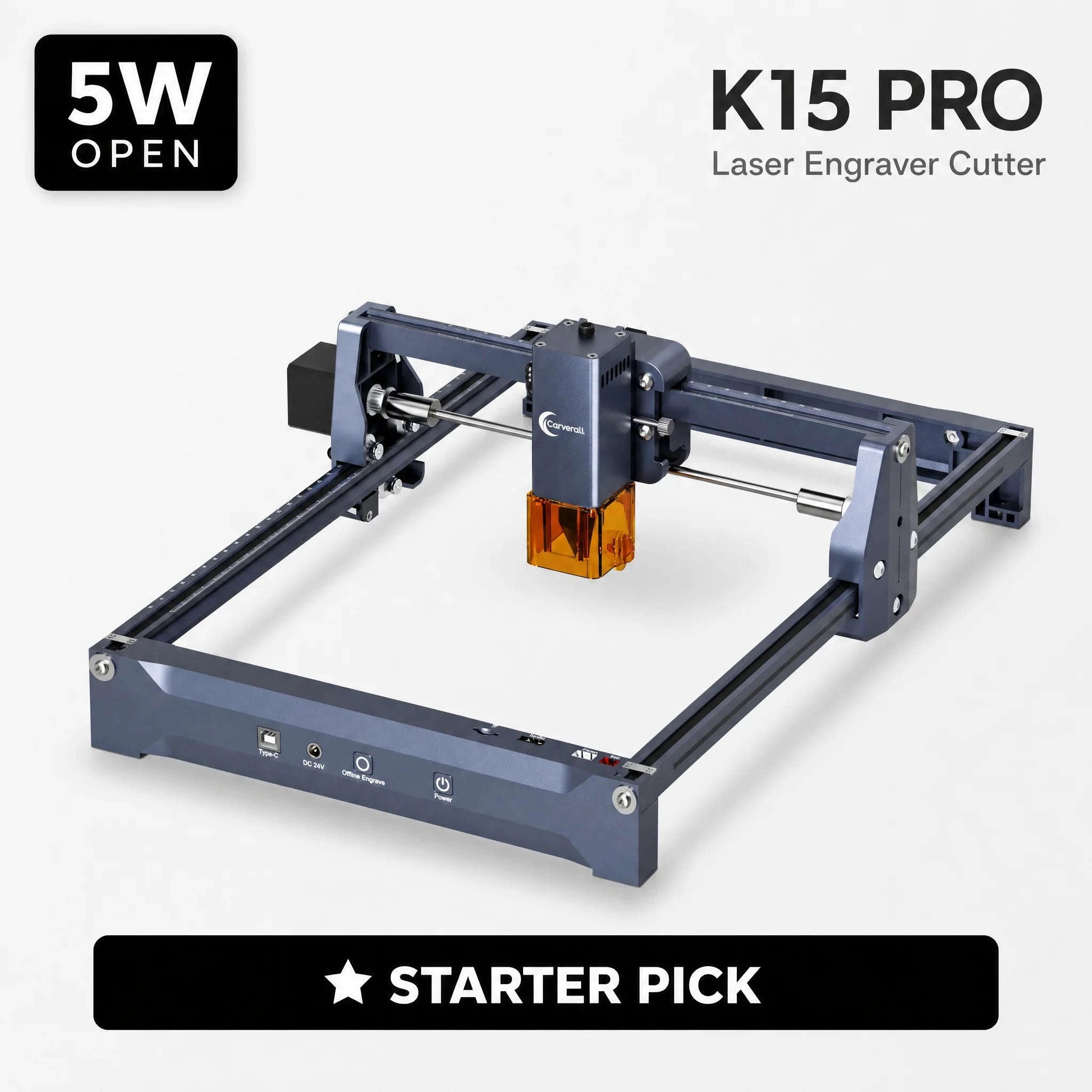 Laser Engraving Machine 5W 10W Free App Control Diode Engraver Cutter-10W Cover and Table / spain
