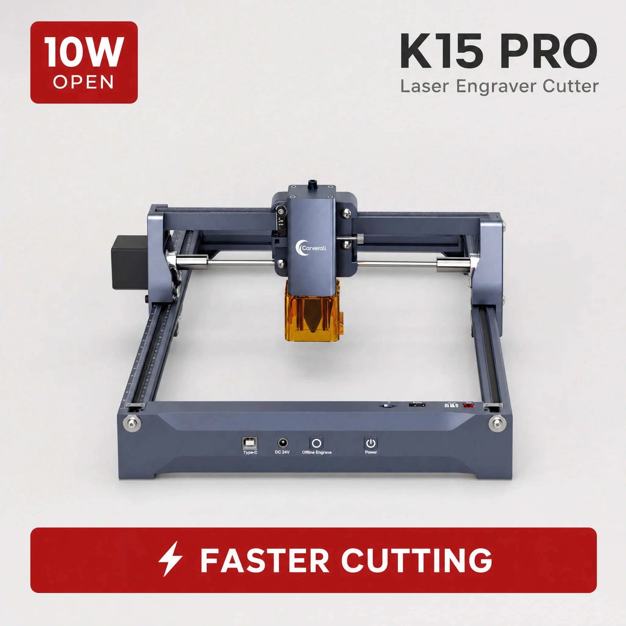 Laser Engraving Machine 5W 10W Free App Control Diode Engraver Cutter-10W Cover and Table / spain
