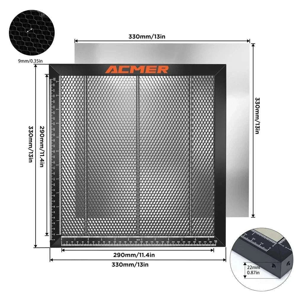 Laser Honeycomb Cutting Table for CO2 & Diode Engravers (Multiple Sizes)-500x500mm / United States