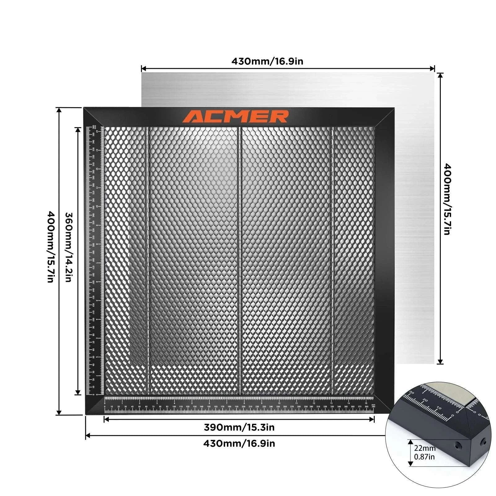Laser Honeycomb Cutting Table for CO2 & Diode Engravers (Multiple Sizes)-500x500mm / United States
