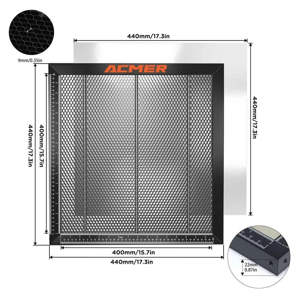 Laser Honeycomb Cutting Table for CO2 & Diode Engravers (Multiple Sizes)-500x500mm / United States
