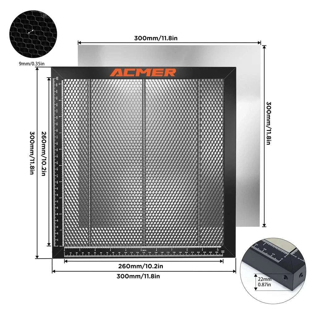 Laser Honeycomb Cutting Table for CO2 & Diode Engravers (Multiple Sizes)-500x500mm / United States
