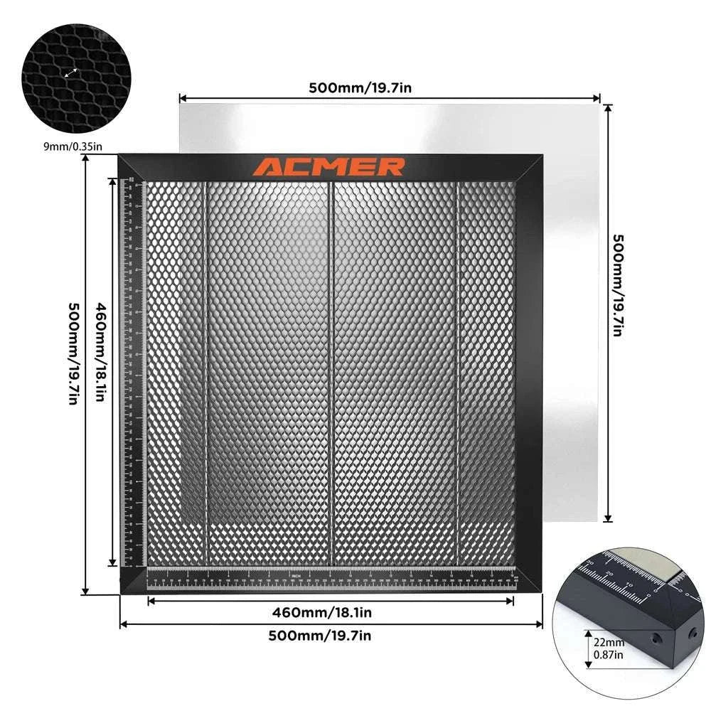 Laser Honeycomb Cutting Table for CO2 & Diode Engravers (Multiple Sizes)-500x500mm / United States