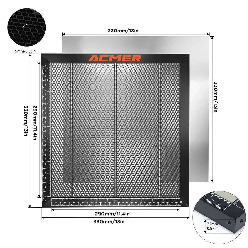 Laser Honeycomb Cutting Table for CO2 & Diode Engravers (Multiple Sizes)-500x500mm / United States