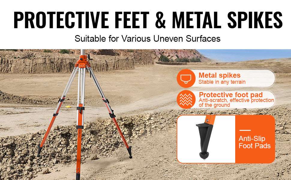 Laser Level Tripod Stand Adjustable Aluminum Survey Tripod-pro / france