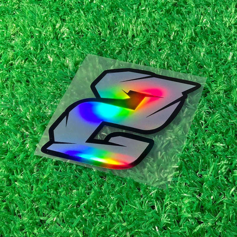 Laser Number Motorcycle Stickers Durable Vinyl Decals-LSN03-number6 / Height 10CM / CHINA