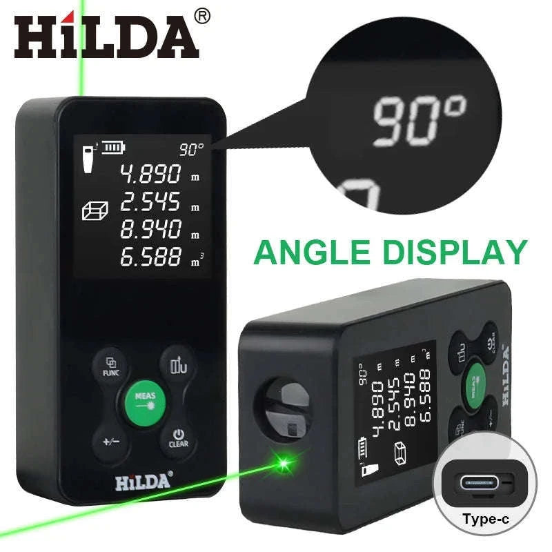 Laser Rangefinder 50/100/120M for Fast, Accurate Measurements-Red 50M