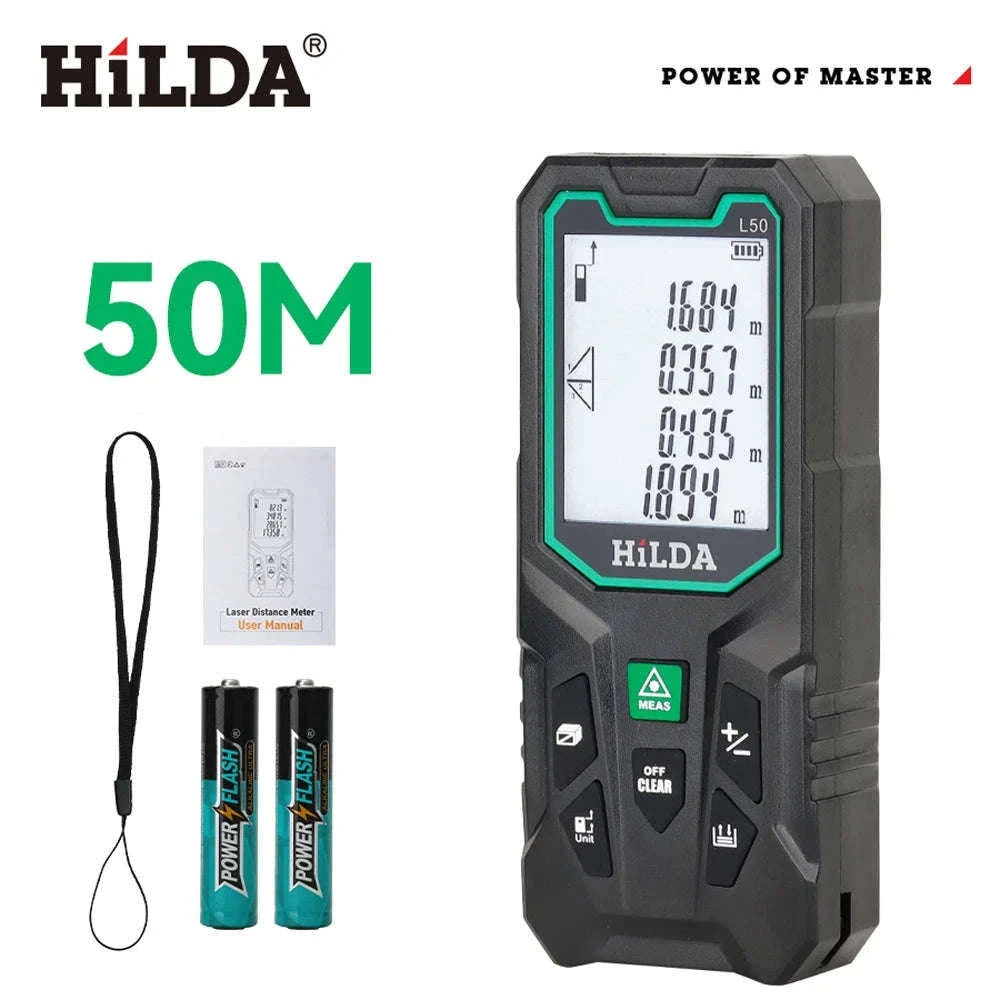 Laser Rangefinder 50/100/120M for Fast, Accurate Measurements-Red 50M
