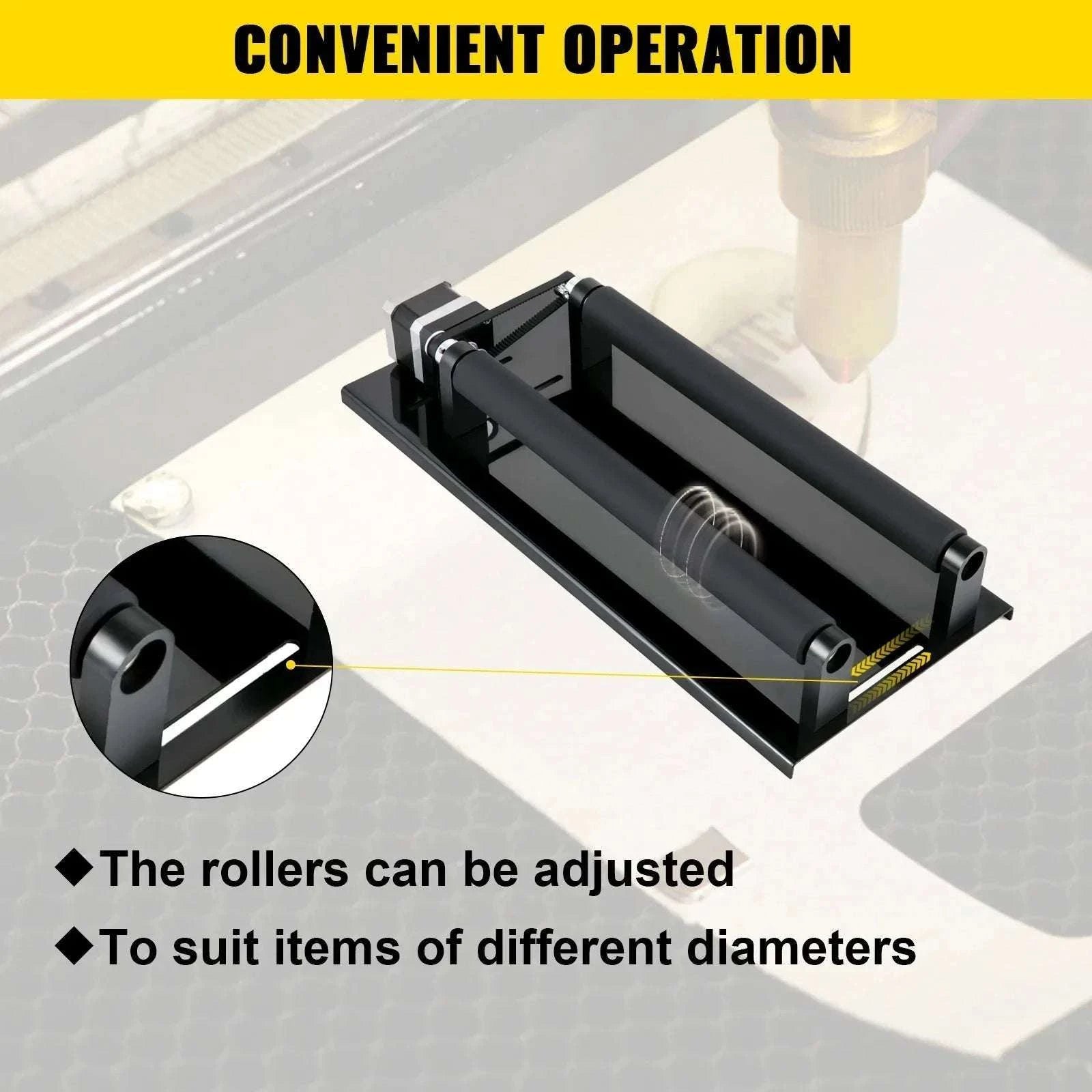 Laser Rotary Axis Attachment for Cylindrical Engraving 10–100mm-Rotary Axis / United States