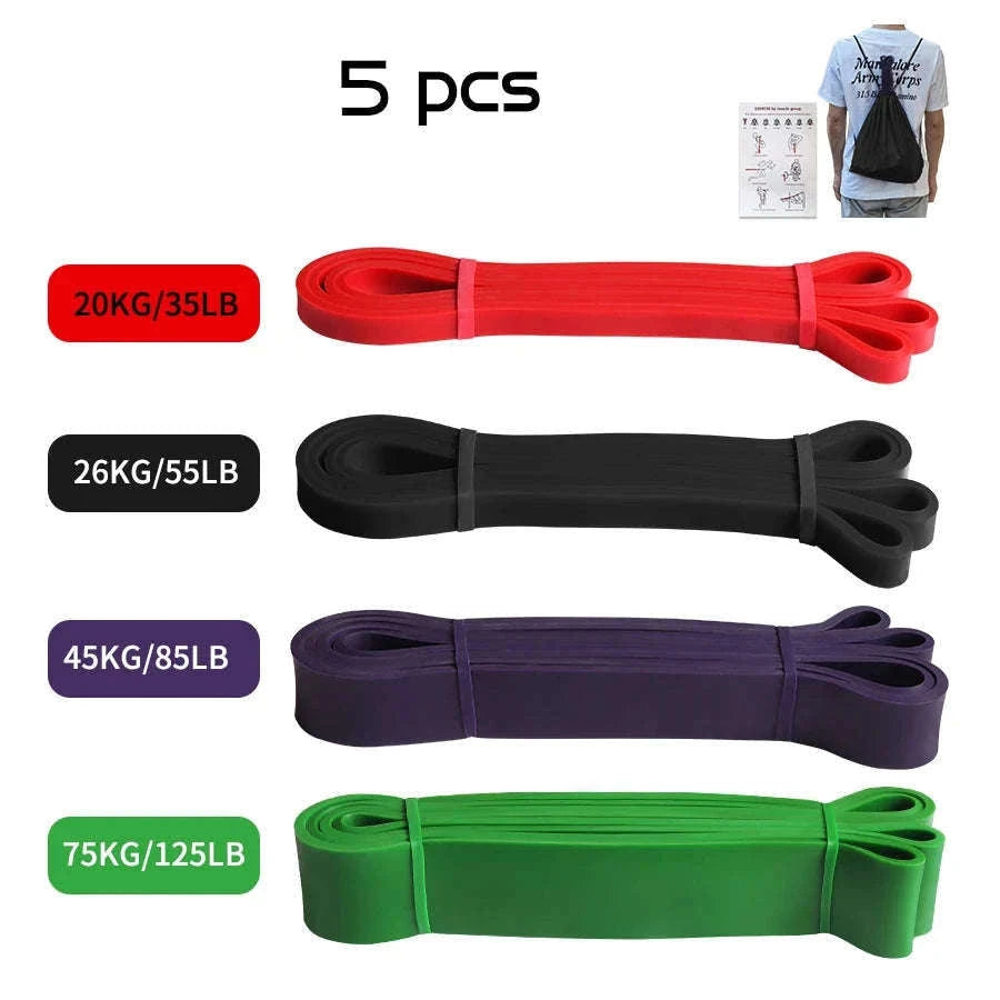 Latex Resistance Band for Pilates, Strength and Mobility-13hong19hei32zi45lv
