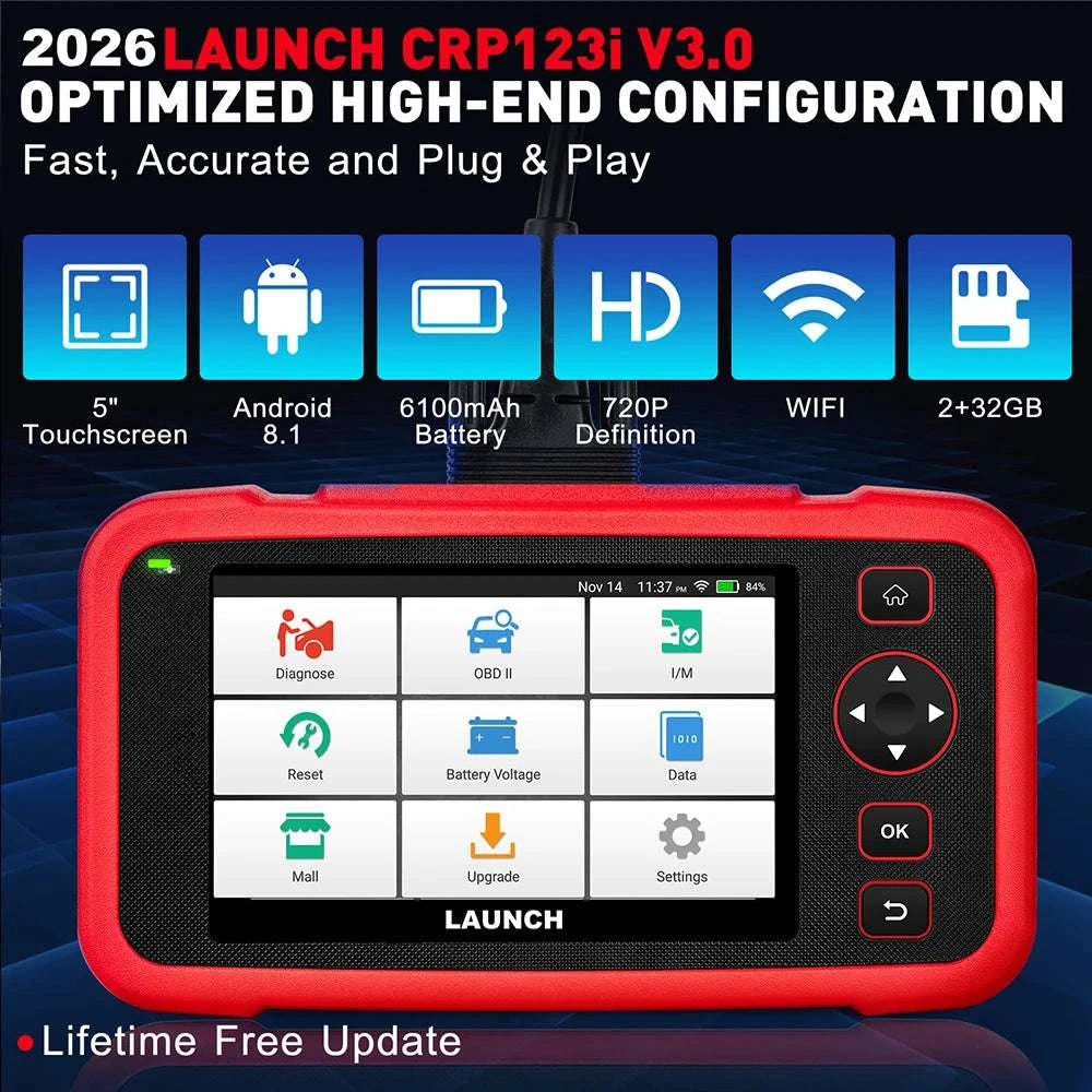 LAUNCH CRP123I V3.0 OBD2 Scanner with 4 System Diagnostics-CRP123I Version 3.0 / Poland