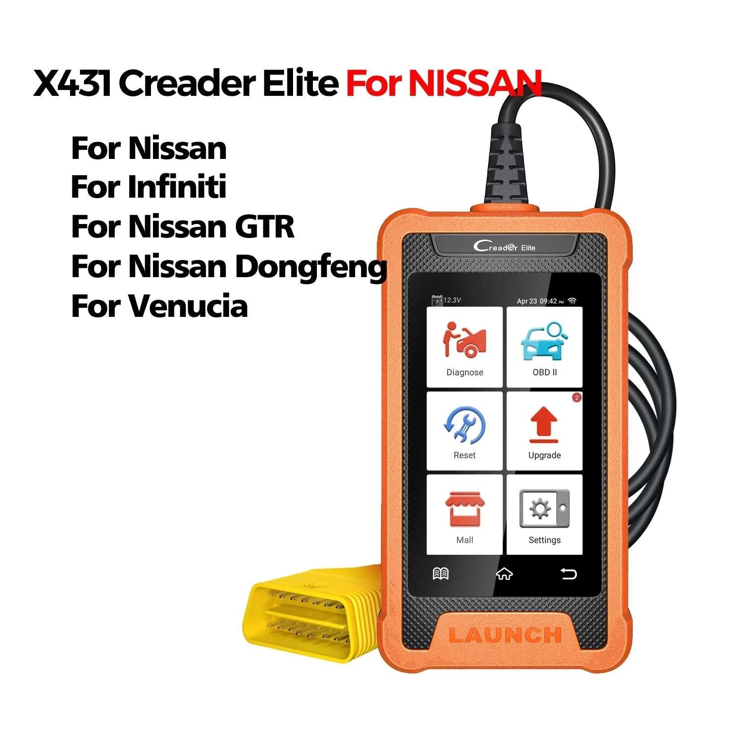 LAUNCH X431 Creader Elite OBD2 Scanner for Mercedes Full System-For Nissan / United States