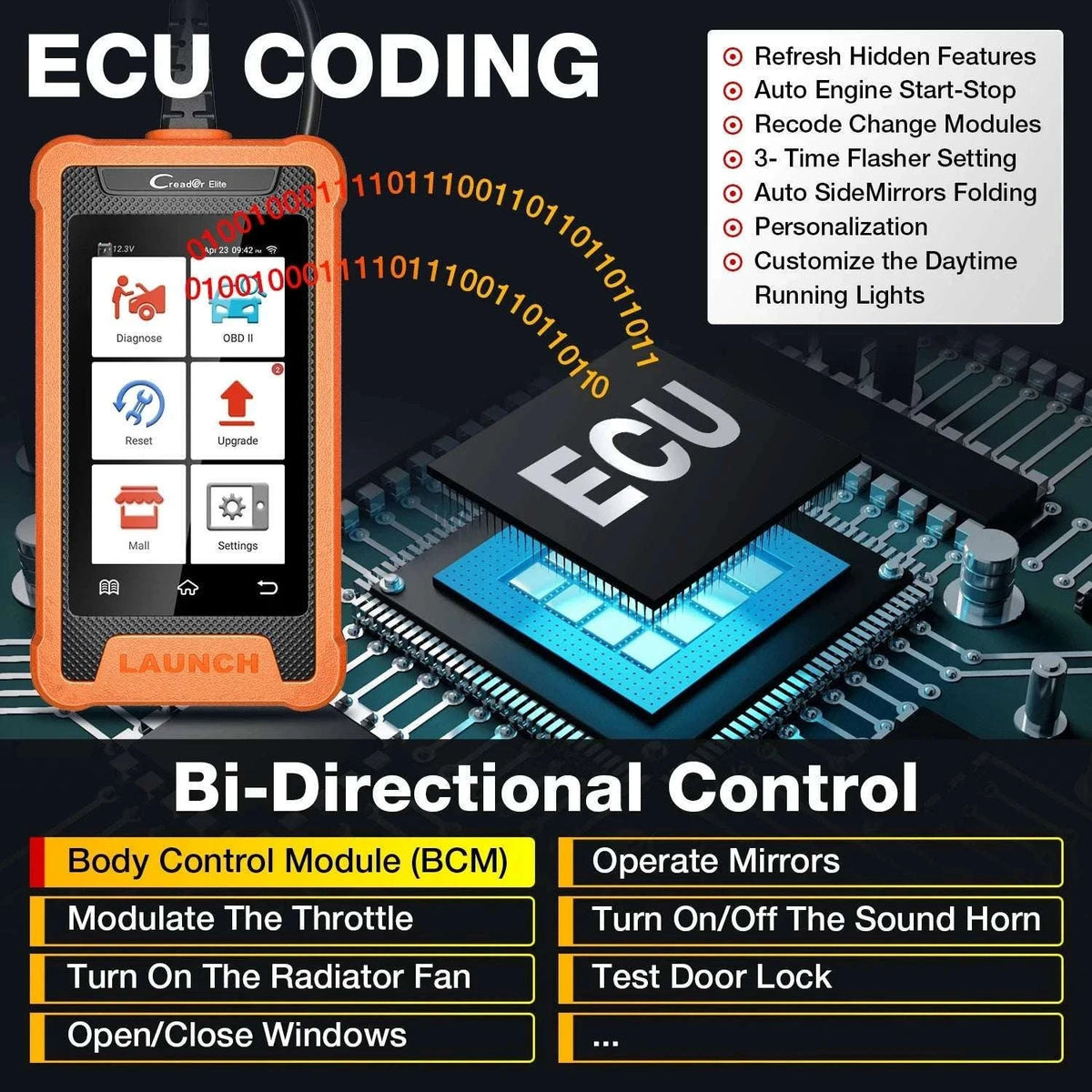 LAUNCH X431 Creader Elite OBD2 Scanner for Mercedes Full System-For Nissan / United States