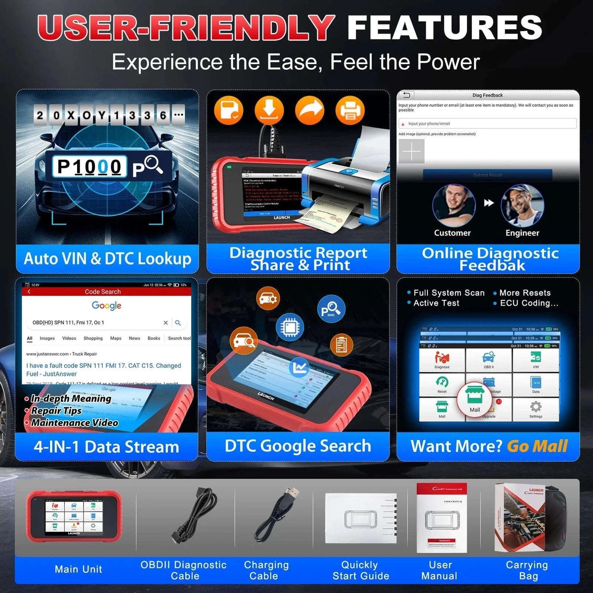 LAUNCH X431 CRP129E V2.0 OBD2 Diagnostic Scanner with 12 Resets-CRP129I V2.0 / Poland