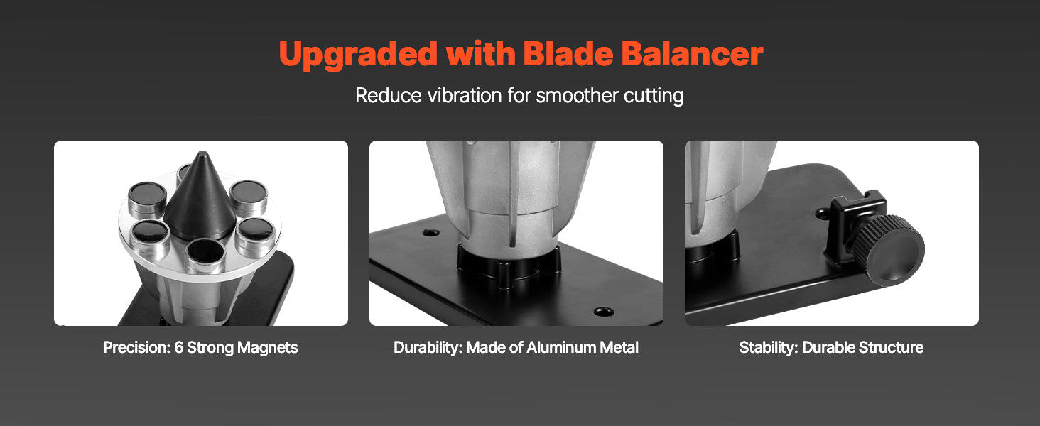 Lawn Mower Blade Sharpener with Balancer, 15°–45° Adjustable Tool