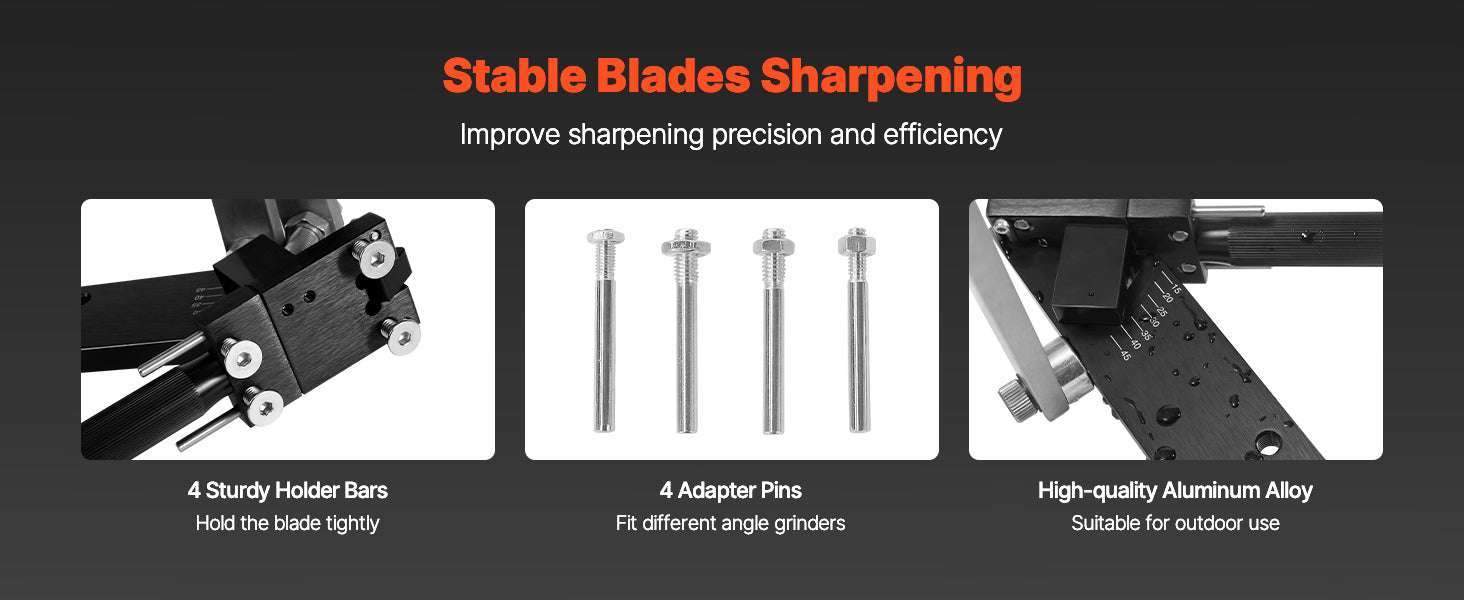 Lawn Mower Blade Sharpener with Balancer, 15°–45° Adjustable Tool-15-45 / United States
