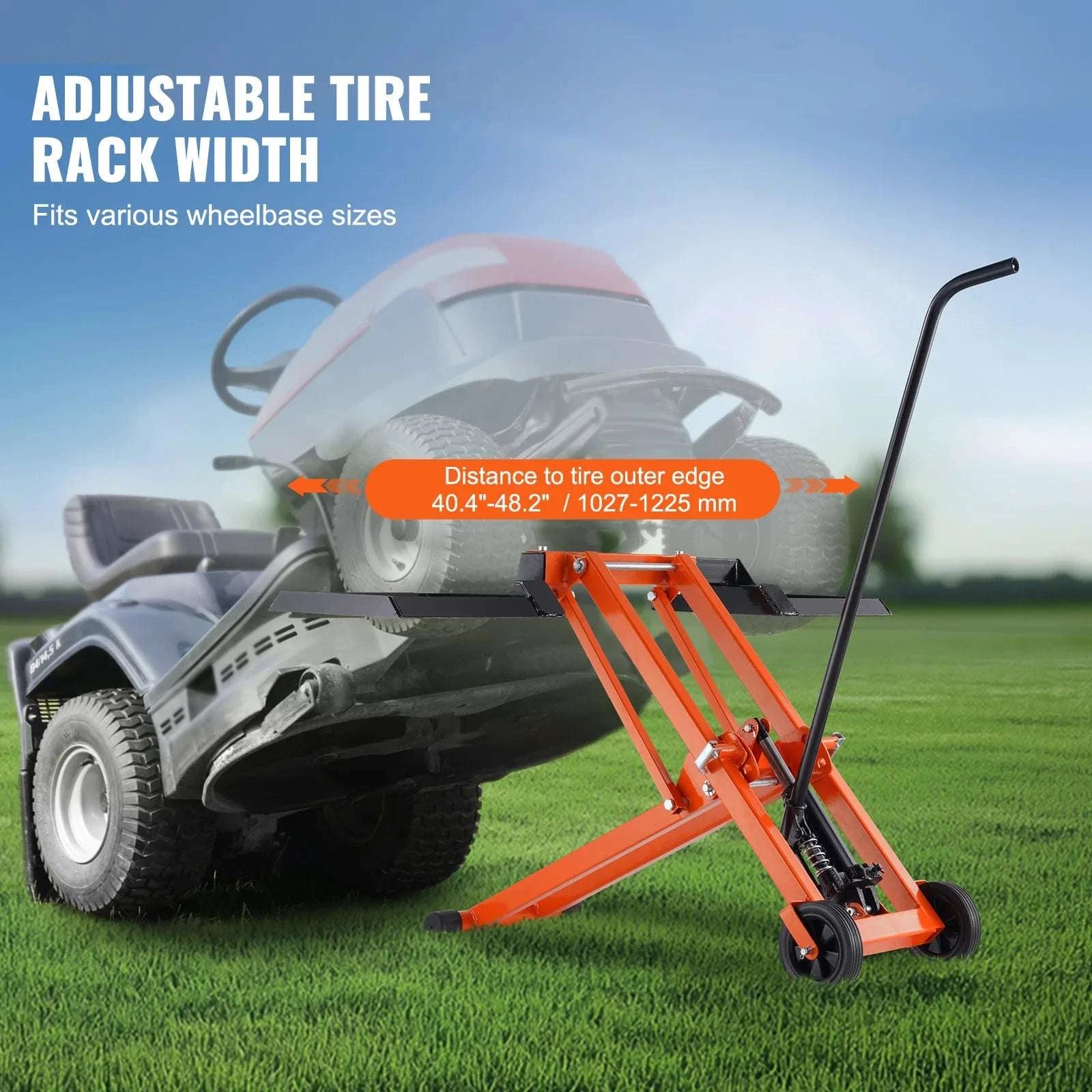 Lawn Mower Lift with Hydraulic Jack – 500 lb Adjustable Tractor Lifter-880LBS / United States