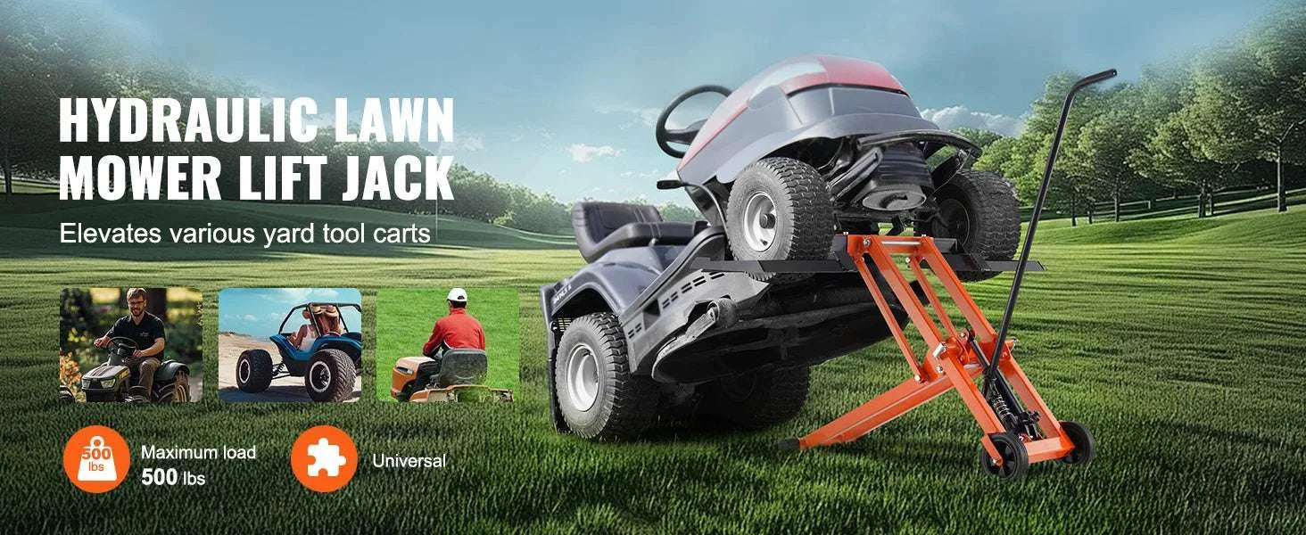 Lawn Mower Lift with Hydraulic Jack – 500 lb Adjustable Tractor Lifter-880LBS / United States