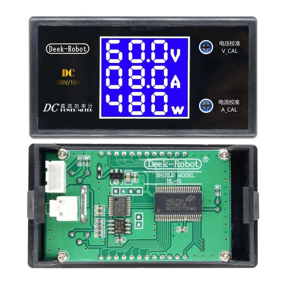 LCD Digital Voltmeter Ammeter Wattmeter Monitor for DC Systems-CHINA