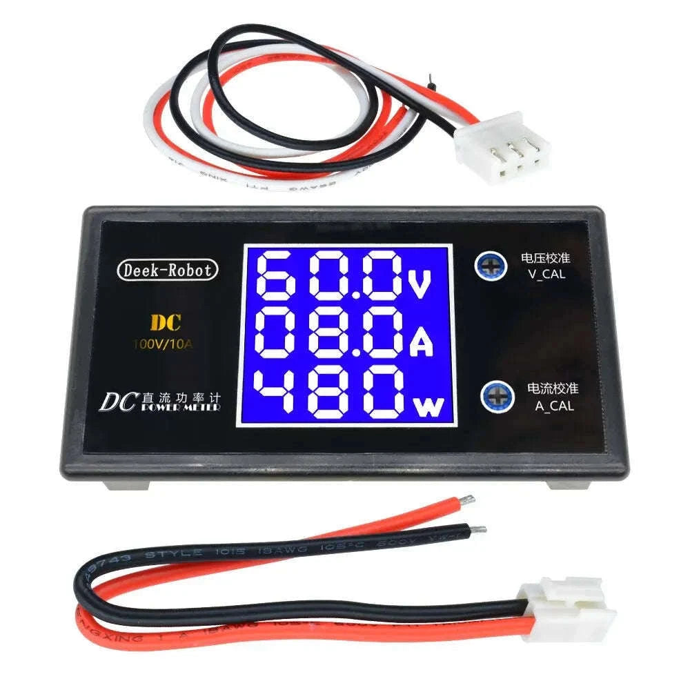 LCD Digital Voltmeter Ammeter Wattmeter Monitor for DC Systems-CHINA