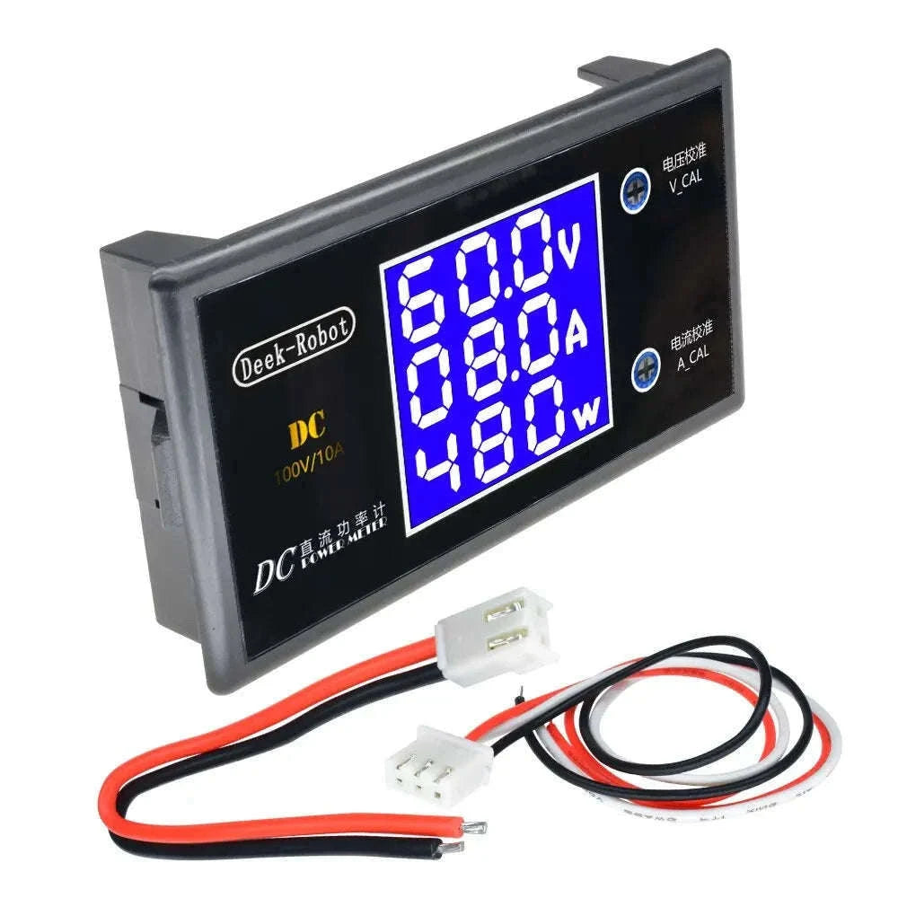 LCD Digital Voltmeter Ammeter Wattmeter Monitor for DC Systems-CHINA