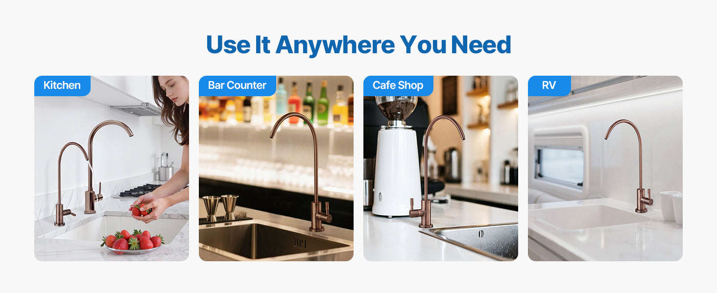 Lead-Free Stainless Steel Drinking Water Faucet-Antique Bronze / United States