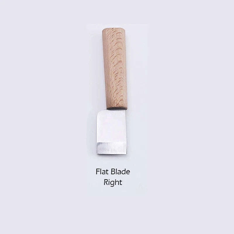 Leather Craft Cutting Knife with High Speed Steel Blade Option-Slanted blade-Left / United States