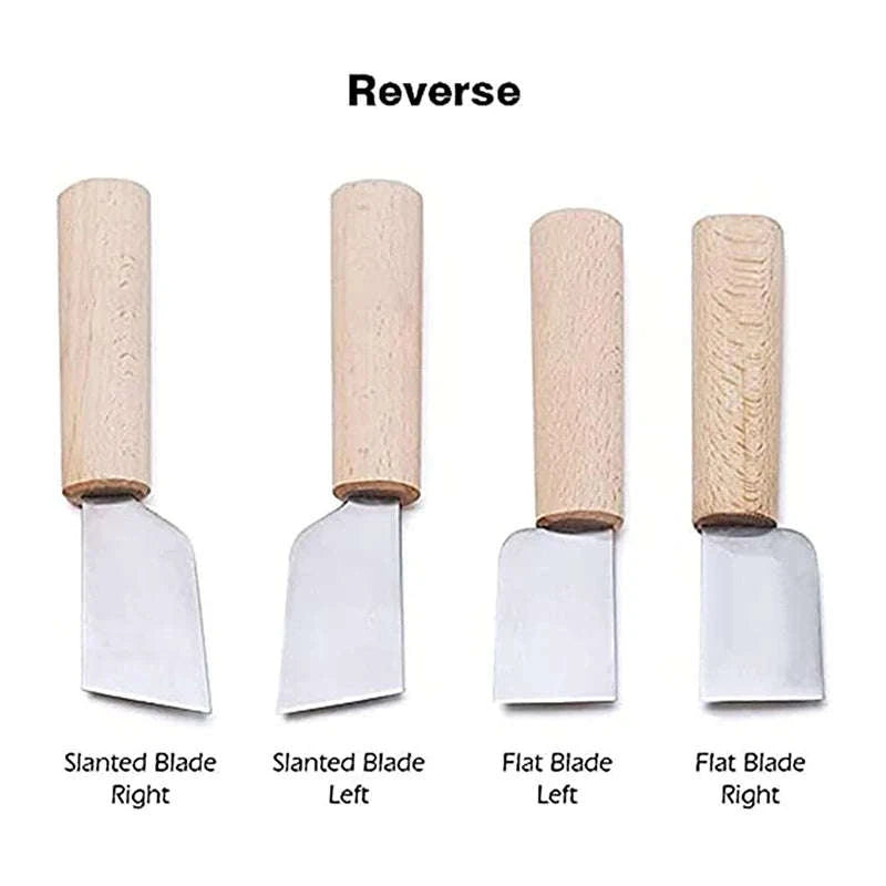 Leather Craft Cutting Knife with High Speed Steel Blade Option-Slanted blade-Left / United States