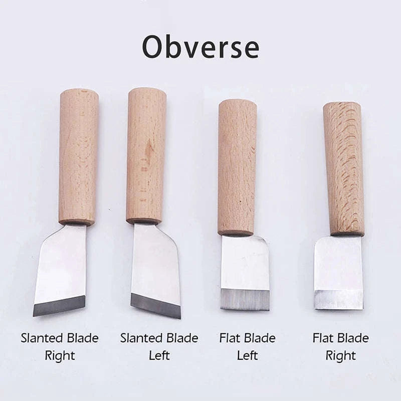 Leather Craft Cutting Knife with High Speed Steel Blade Option-Slanted blade-Left / United States