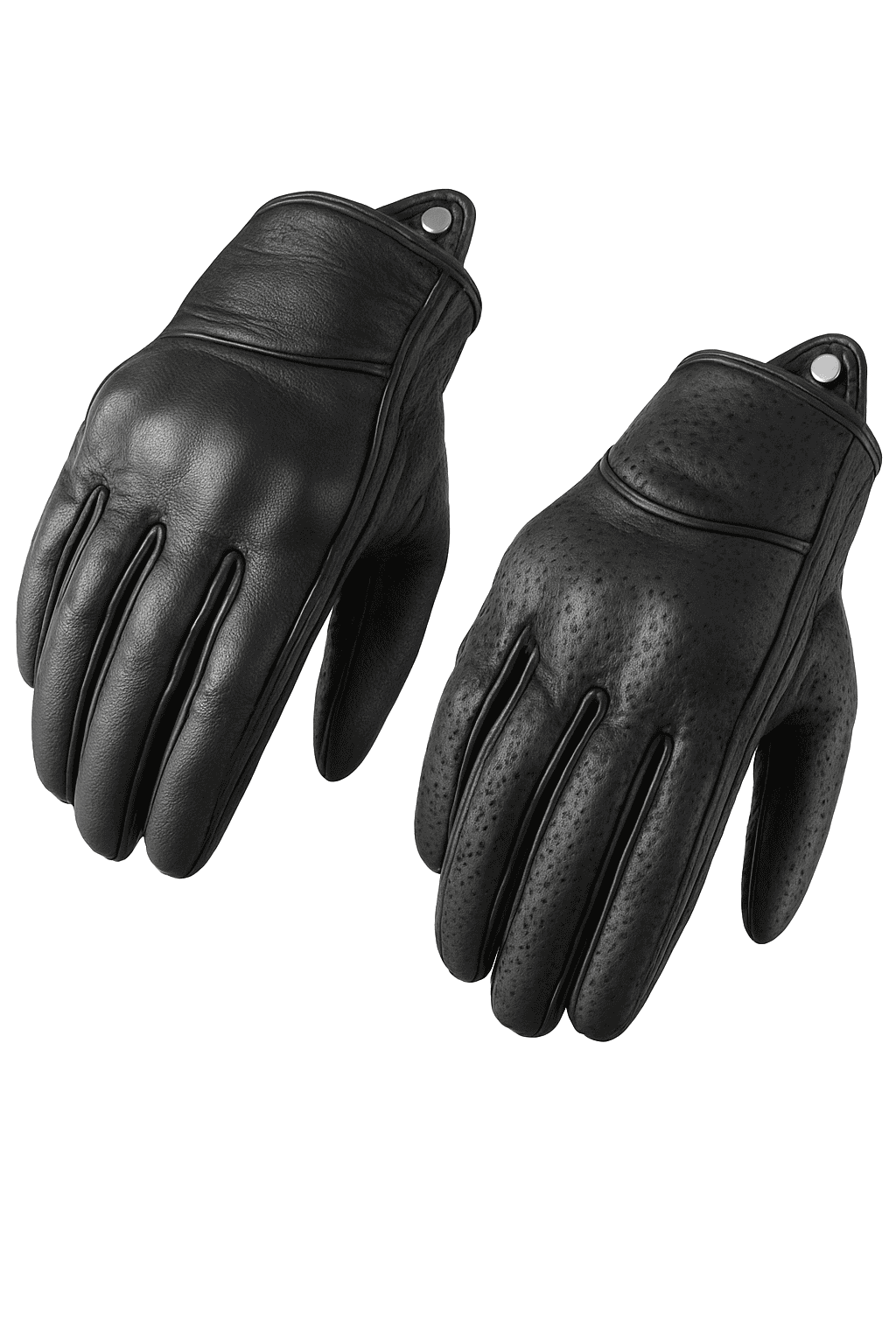 Leather Motorcycle Gloves for Men & Women, Grip Control Fit-non perforated / XL
